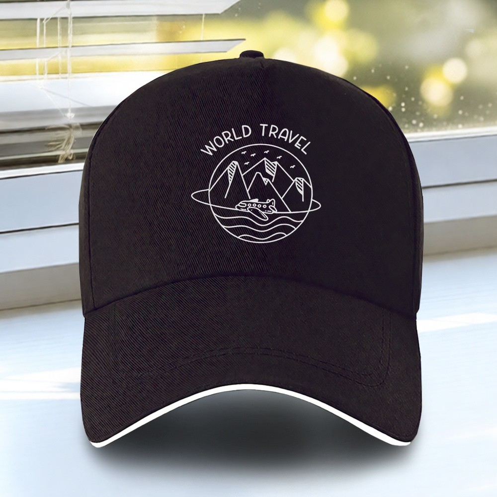 Outdoor Adventure World - World Travel Mountains Graphic Baseball Cap