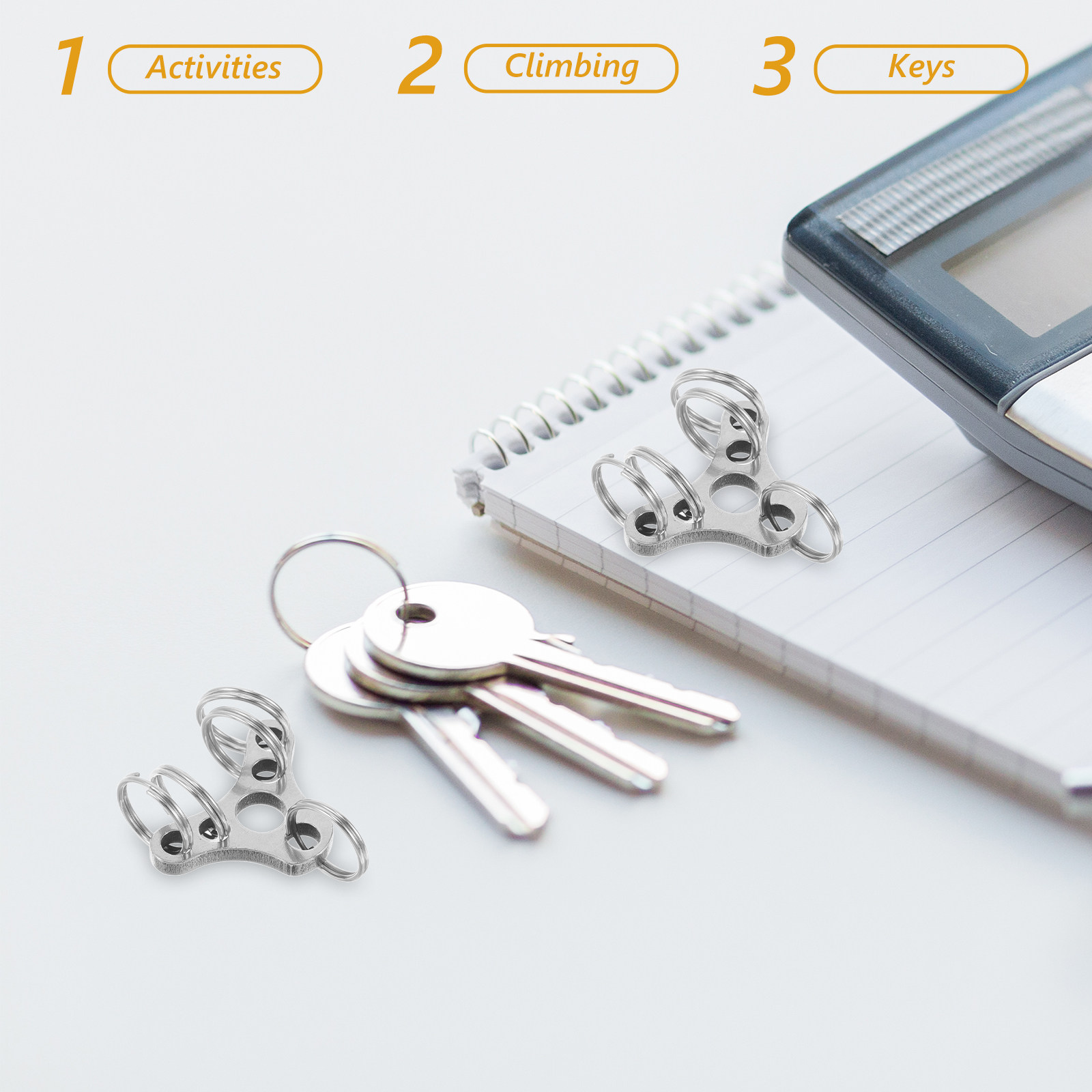 5Pcs Stainless Steel Keychain  - Outdoor Adventure Day review and price