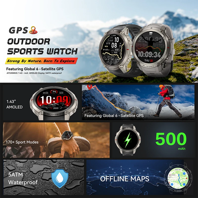 Sports Smart Watch GPS Offline - Outdoor Adventure World review and price