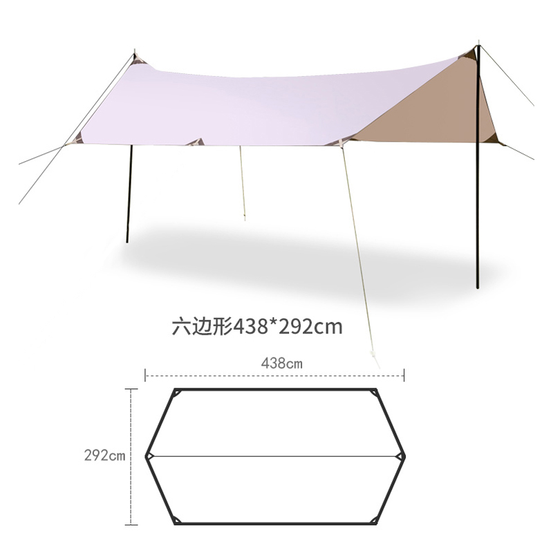 438*292cm Hexagon 100% Waterpr - Hammock Rain Tarp review and price