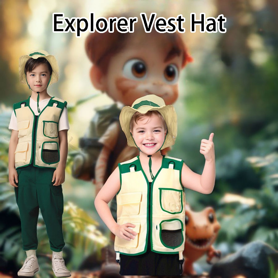 Kids Camping Explorer Vest Hat - Outdoor Adventure Activities For Kids review and price