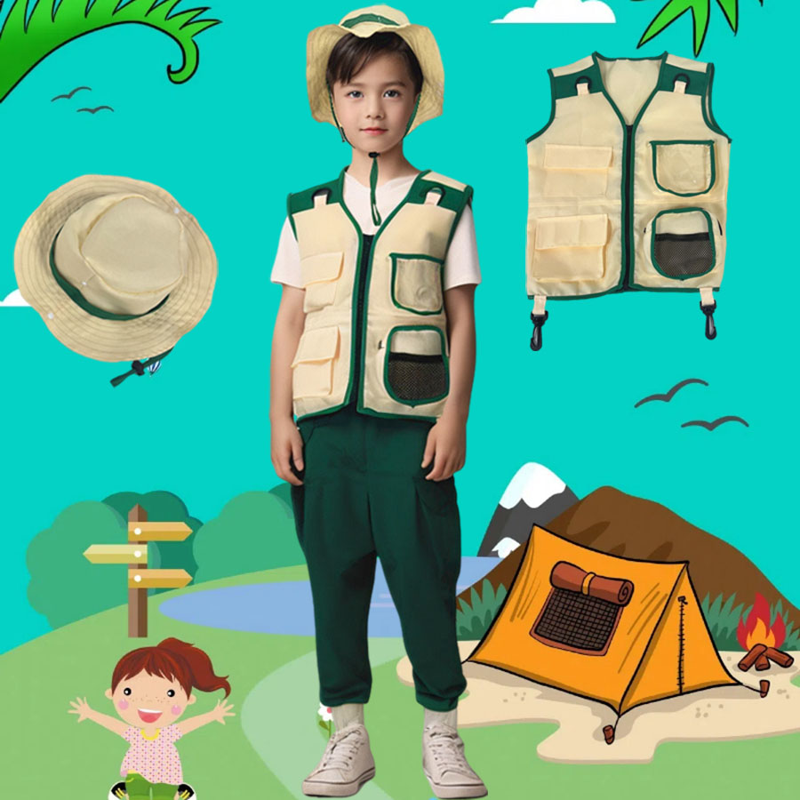 Kids Camping Explorer Vest Hat - Outdoor Adventure Activities For Kids review and price